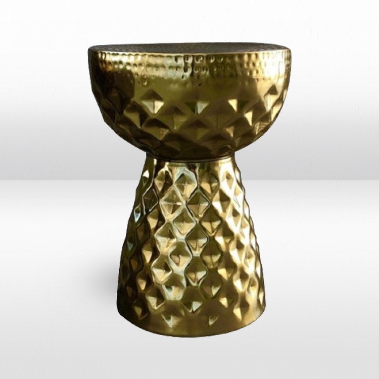 Side Table - Gold Drum