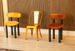 Dining Chair - Ava - Caramel Velvet