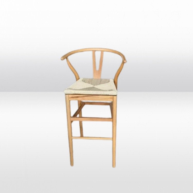 Bar Stool - Sutton Natural Frame w/ Rattan Seat