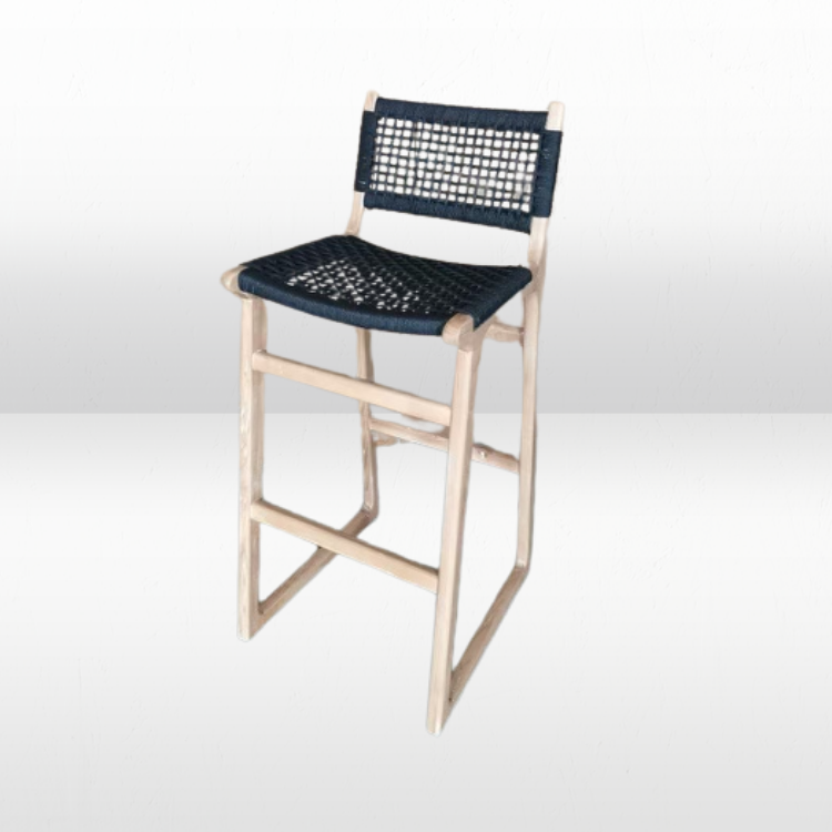 Bar Stool -  Cora Black Weave