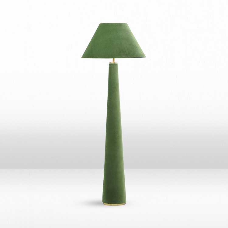 Green Velvet Lamp