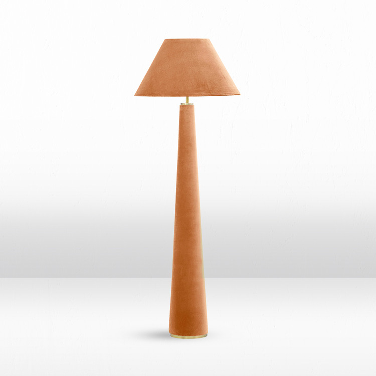 Blush Pink Velvet Lamp