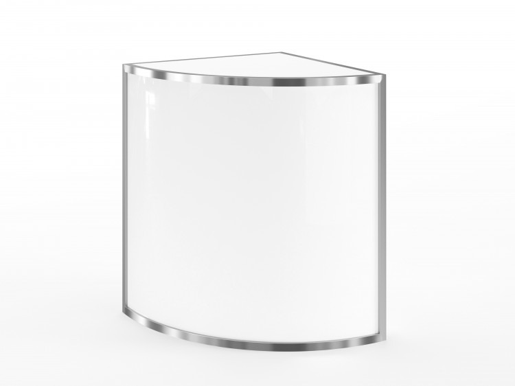 Bar - Rounded Corner - Silver Frame / White Inserts