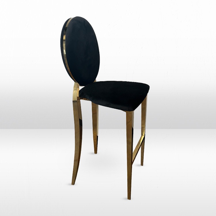 Bar Stool -  Garbo with Black Pads