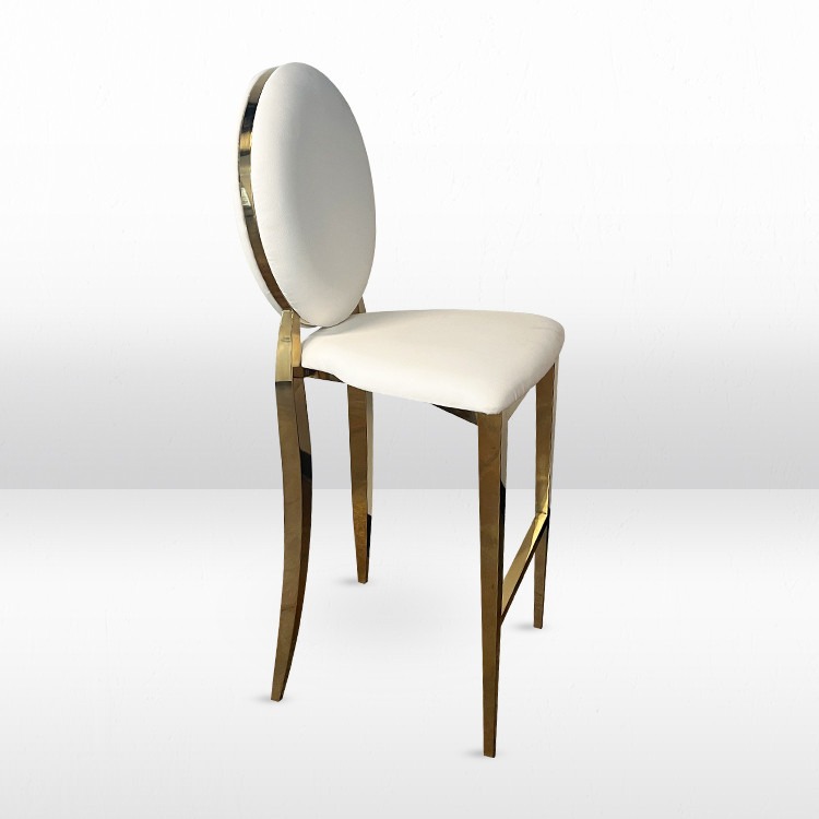 Bar Stool -  Garbo with Ivory Pads