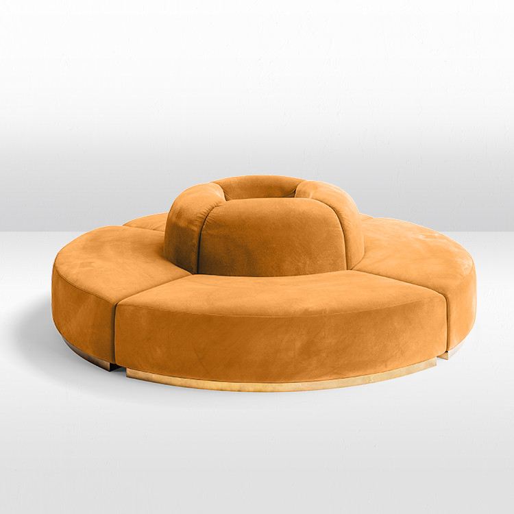 Colette - Circle Sofa - Caramel