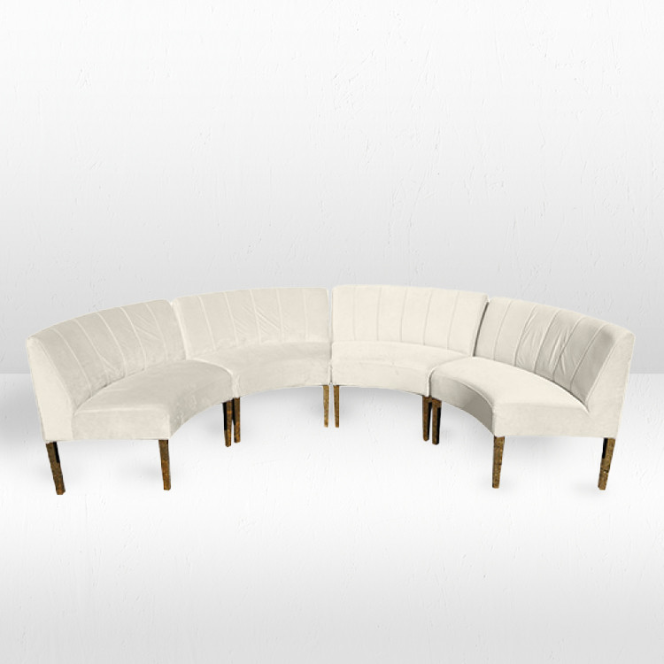 Kincaid Crescent Sofa - White