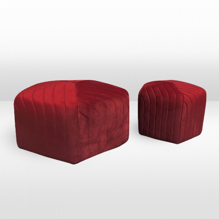 Ottoman Set - Mini and Biggie - Crimson