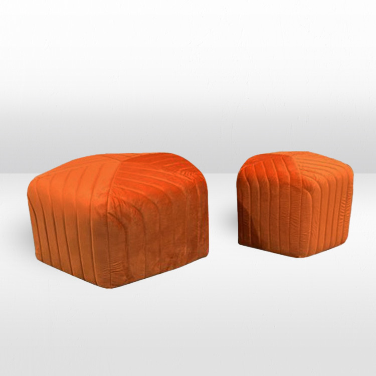 Ottoman Set - Mini and Biggie - Rust