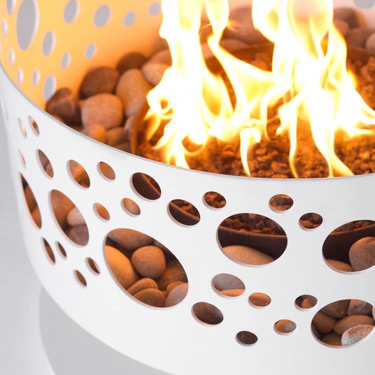 white fire pit rental