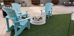 white fire pit rental