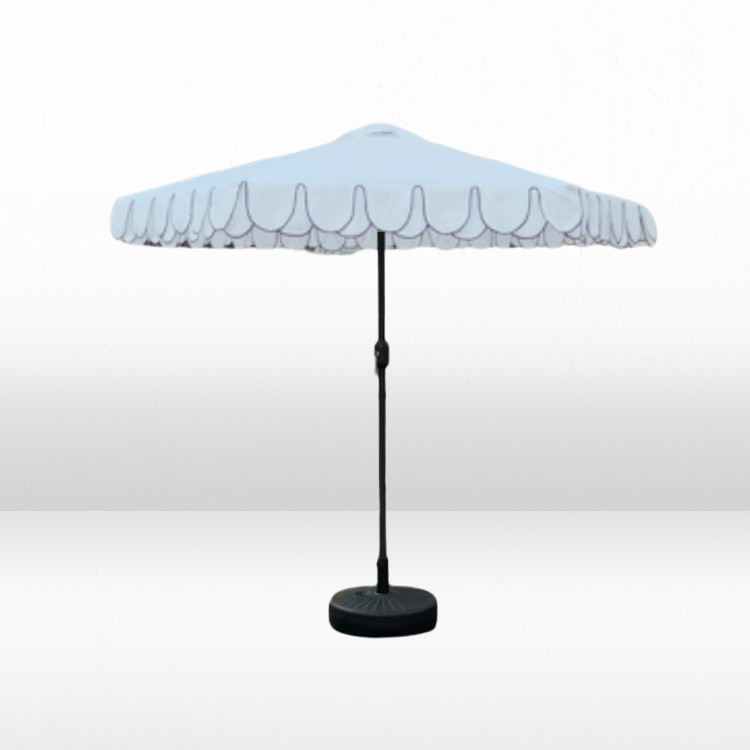 Party Umbrella - White Scallop