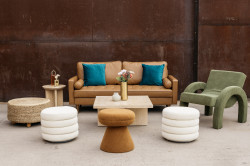 Ottoman - Zoe - Saddle Brown