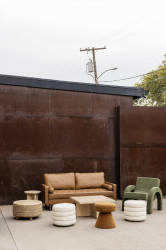 Ottoman - Zoe - Saddle Brown