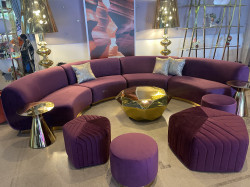 Colette - Crescent Sofa - Berry