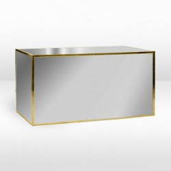 Bar - 6ft Ave - Flat Gold Frame / Silver Mirror Inserts