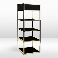Bar Back - Morgan - Flat Gold Frame / Black Inserts