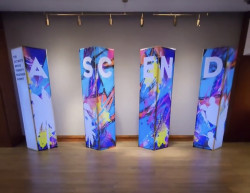 8ft Glowing Column / White Inserts
