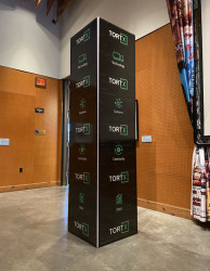 8ft Glowing Column / White Inserts