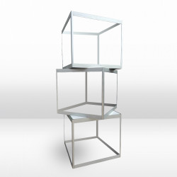 Exhibition Cube Tower - 3 Cube Stack / Shadowbox