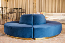 Colette - Circle Sofa - Sapphire
