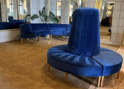 Kincaid Sofa - Circle - Sapphire