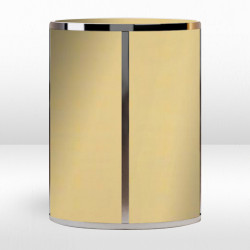 Dexter Round Cocktail Table / Gold Mirror Inserts