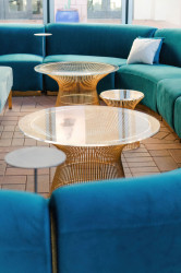 Coffee Table - Remi - Gold Spoke Frame