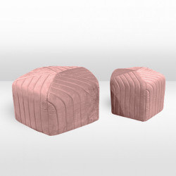 Ottoman Set - Mini and Biggie - Dusty Rose