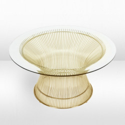Coffee Table - Remi - Gold Spoke Frame