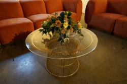 Coffee Table - Remi - Gold Spoke Frame