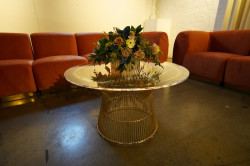 Coffee Table - Remi - Gold Spoke Frame