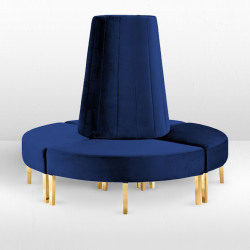 Kincaid Sofa - Circle - Sapphire