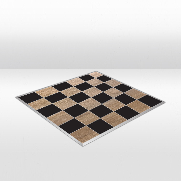 Pasadena Oak / Black Checker Dance Floor - 28ft x 28ft