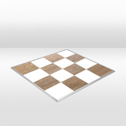 Pasadena Oak / Black Checker Dance Floor - 20ft x 20ft
