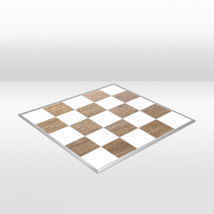 Pasadena Oak / White Checker Dance Floor - 24ft x 24ft