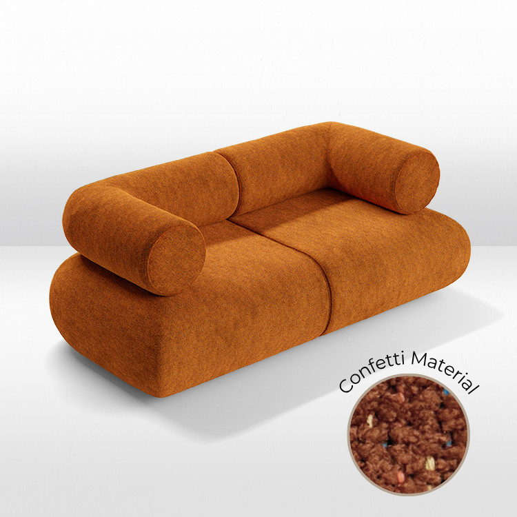 Juno - Loveseat - Confetti Rust