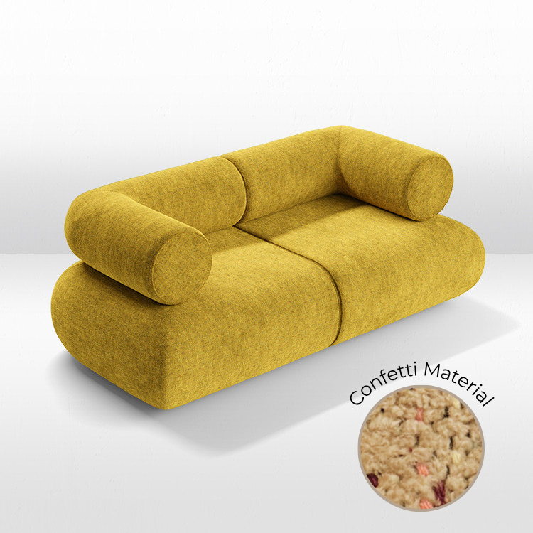 Juno - Loveseat - Confetti Mustard