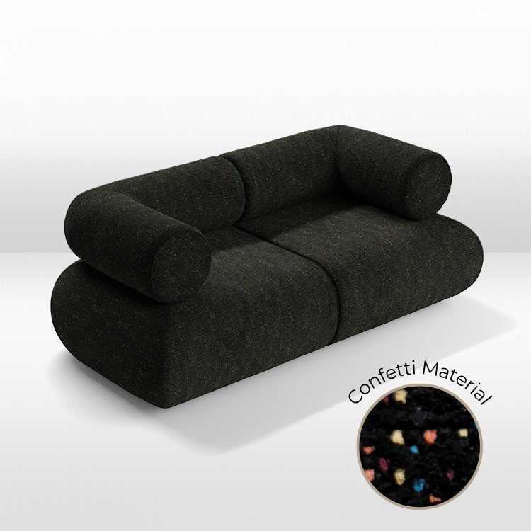 Juno - Loveseat - Confetti Black
