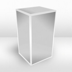 Bar - Avenue Tower - White Frame / Silver Mirror Inserts