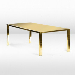 Metropolitan Communal Table - Flat Gold Frame / Gold Mirror 
