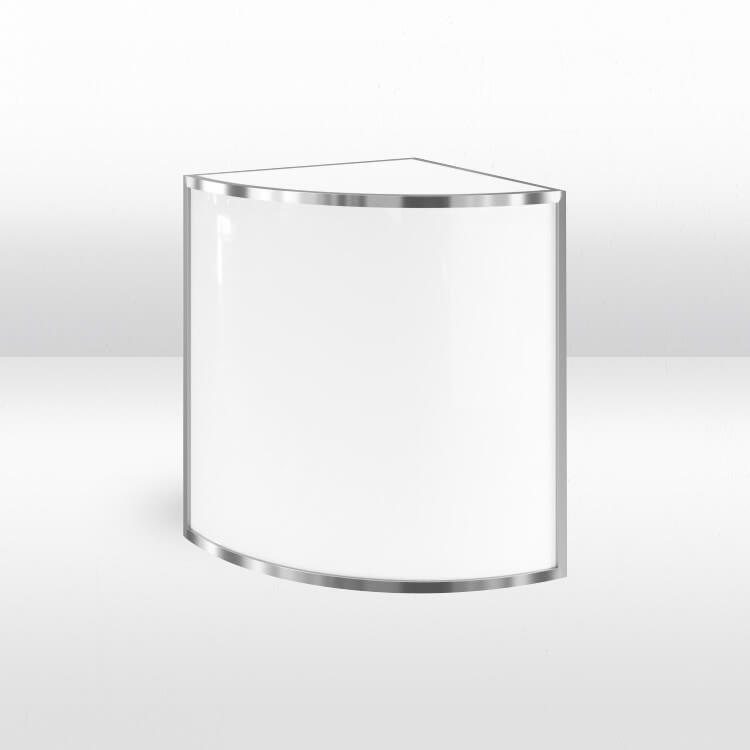 Bar - Rounded Corner - Silver Frame / White Inserts Bar - Rounded Corner - Silver Frame / White Inserts